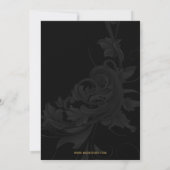 Elegant Gold Black Corporate party Invitation Kaart (Achterkant)