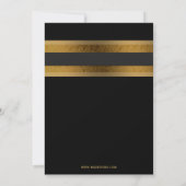 Elegant Gold Black Corporate party Invitation Kaart (Achterkant)