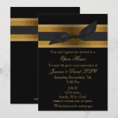 Elegant Gold Black Corporate party Invitation Kaart (Voorkant / Achterkant)