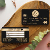Elegant Gold Black Credit - Logo Cadeaubon Visitekaartje