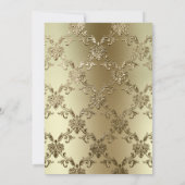 Elegant Gold Black Damask 70e verjaardag Kaart (Achterkant)