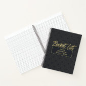 Elegant Gold Black Deco Bucket List Monogramed Notitieboek (Binnen)
