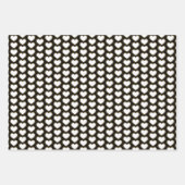 Elegant Gold, Black en White Hearts Pattern Inpakpapier Vel (Voorkant 2)