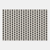 Elegant Gold, Black en White Hearts Pattern Inpakpapier Vel (Voorkant)