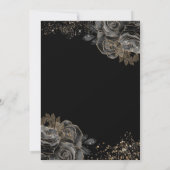 Elegant Gold Black Floral elke dag Kaart (Achterkant)