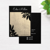 Elegant Gold Black Floral Script Font die verdient Visitekaartje (Bureau)