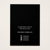 Elegant Gold Black Floral Script Font die verdient Visitekaartje (Achterkant)