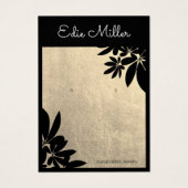 Elegant Gold Black Floral Script Font die verdient Visitekaartje (Voorkant)