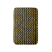 Elegant Gold Black Glitter Chevron Stripes Chic Badmat (Voorkant Verticaal)