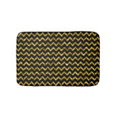 Elegant Gold Black Glitter Chevron Stripes Chic Badmat (Voorkant)