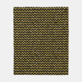 Elegant Gold Black Glitter Chevron Stripes Chic Fleece Deken (Voorkant)