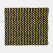Elegant Gold Black Glitter Chevron Stripes Chic Fleece Deken (Voorkant (Horizontaal))