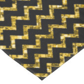 Elegant Gold Black Glitter Chevron Stripes Chic Ta Tafelkleed (Gekanteld)