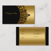 Elegant Gold Black Gold Boutique Mode Visitekaartje (Voorkant / Achterkant)