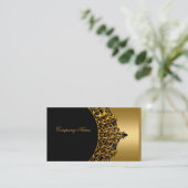 Elegant Gold Black Gold Boutique Mode Visitekaartje (Staand voorkant)