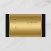 Elegant Gold Black Gold Boutique Mode Visitekaartje (Achterkant)