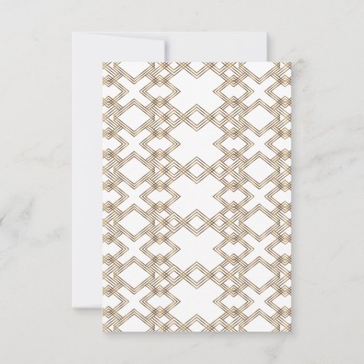 Elegant Gold Black Great Gatsby 1920s Wedding RSVP (Achterkant)