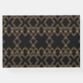 Elegant Gold Black Great Gatsby Wedding 1920 Gastenboek (Achterkant)