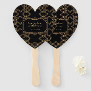 Elegant Gold Black Great Gatsby Wedding 1920 Handwaaier