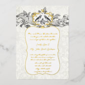 Elegant Gold Black & Grey Forest Grove Wedding Folie Uitnodiging (Voorkant)