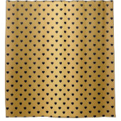 ELEGANT GOLD BLACK HEART PATTERN SHOWER CURTATION DOUCHEGORDIJN (Voorkant)