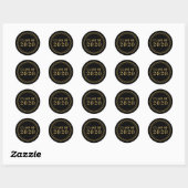 Elegant Gold Black Klasse van 2020-klasse Reunion Ronde Sticker (Vel)
