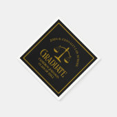 Elegant Gold Black Law School Graduation Party Servet (Hoek)