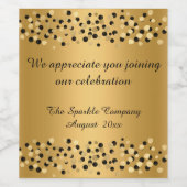 ELEGANT GOLD BLACK LEOPARD  WINE ETIKET (Enkel label)