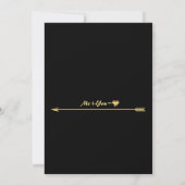 Elegant Gold Black love Photo Holiday Kaart (Achterkant)