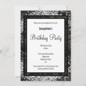 ELEGANT GOLD BLACK MARBLE HOLOGRAPHIC BIRTHDAY KAART (Voorkant)