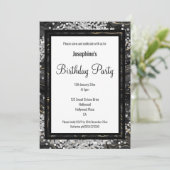 ELEGANT GOLD BLACK MARBLE HOLOGRAPHIC BIRTHDAY KAART (Staand voorkant)