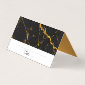 Elegant Gold Black Marble Table Kaart (Achterkant)