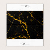 Elegant Gold Black Marble Table Kaart (Buitenkant ongevouwen)
