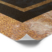 Elegant gold black marble welkomstbruiloft poster (Hoek)