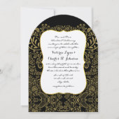 Elegant Gold Black Mehndi Bridal Design Patroon Kaart (Voorkant)