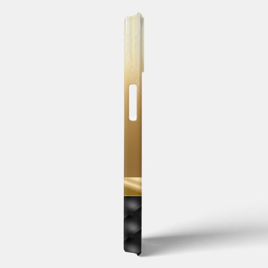 Elegant Gold Black met aangepaste naam Case-Mate iPhone Case (Achterkant / Rechts)