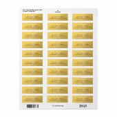 Elegant Gold Black Monogram Weddenschap Etiket (Full Sheet)