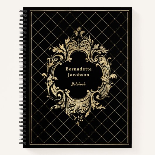 Elegant Gold Black   Notitieboek (Voorkant)