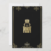 Elegant Gold Black Nutcracker Holiday-fotokaart Feestdagenkaart (Achterkant)