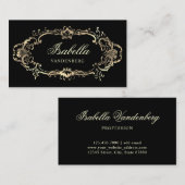 Elegant Gold Black  ornamental Baroque Visitekaartje (Voorkant / Achterkant)