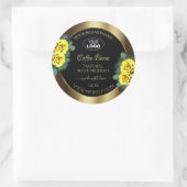 Elegant Gold Black Product Label gele rozen Logo (Tas)