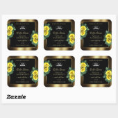 Elegant Gold Black Product Label gele rozen Logo (Vel)