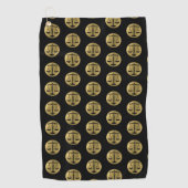 Elegant Gold Black Scales of Justice | Advocaat Golfhanddoek (Voorkant)