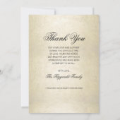 Elegant Gold Black Script Foto begrafenis Kaart (Achterkant)