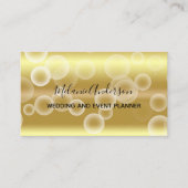 Elegant Gold Black Script Visitekaartje (Voorkant)