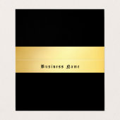 Elegant Gold Black Sjabloon Klassieke Professional Visitekaartje (Buitenkant ongevouwen)