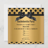ELEGANT GOLD BLACK SPOT BACHELORETTE ARTIJ KAART (Voorkant)