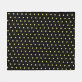 Elegant Gold & Black Star Pattern Fleece Deken (Voorkant (Horizontaal))