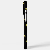 Elegant Gold & Black Star Pattern Monogram Case-Mate iPhone Case (Achterkant / Links)