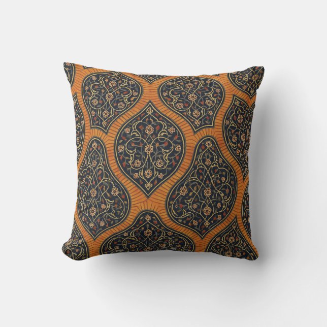 Elegant Gold & Black Throw Pillow – Traditional Or Kussen (Voorkant)
